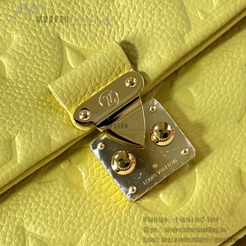 Louis Vuitton Nano Madeleine M29378 Monogram Empreinte leather handbag in Yellow and Purple