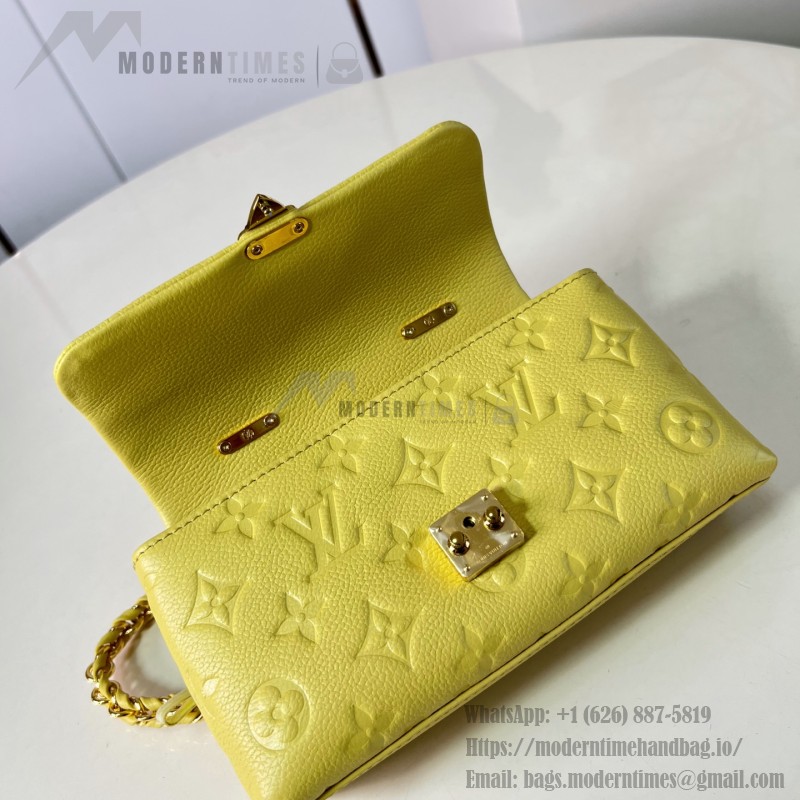 Louis Vuitton Nano Madeleine M29378 Monogram Empreinte leather handbag in Yellow and Purple