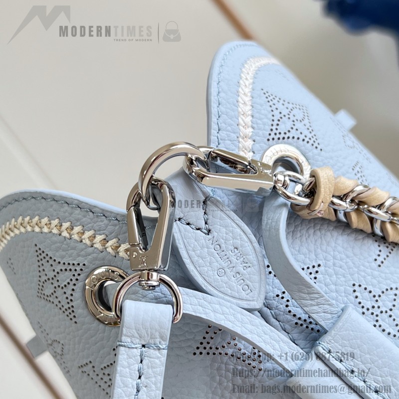 Louis Vuitton Bella Bag M28885 Monogram Mahina perforated leather handbag with braided chain