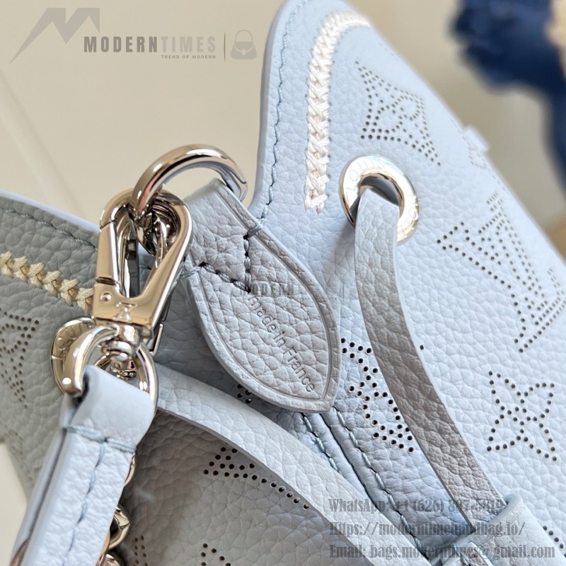 Louis Vuitton Bella Bag M28885 Monogram Mahina perforated leather handbag with braided chain