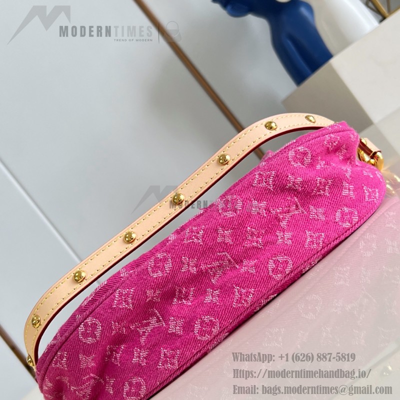 Louis Vuitton Sunset Bag M28291 Rose Pink Monogram Denim canvas handbag