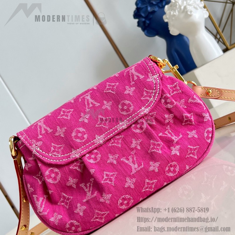 Louis Vuitton Sunset Bag M28291 Rose Pink Monogram Denim canvas handbag