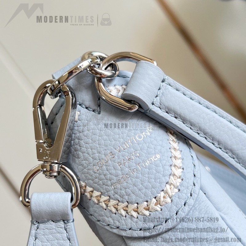Louis Vuitton All Around Small Bag M28779 Light Blue Monogram perforated leather handbag
