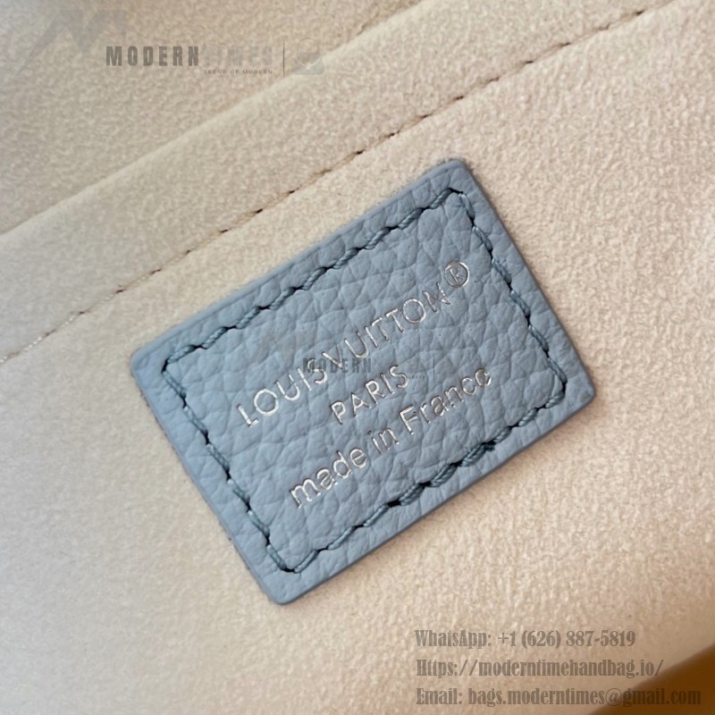Louis Vuitton All Around Small Bag M28779 Light Blue Monogram perforated leather handbag
