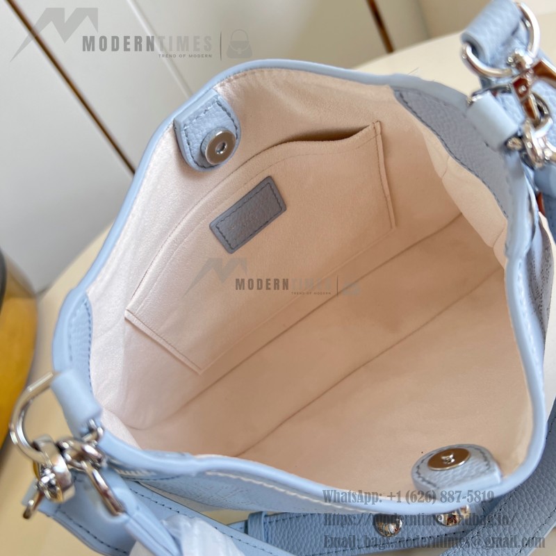 Louis Vuitton All Around Small Bag M28779 Light Blue Monogram perforated leather handbag