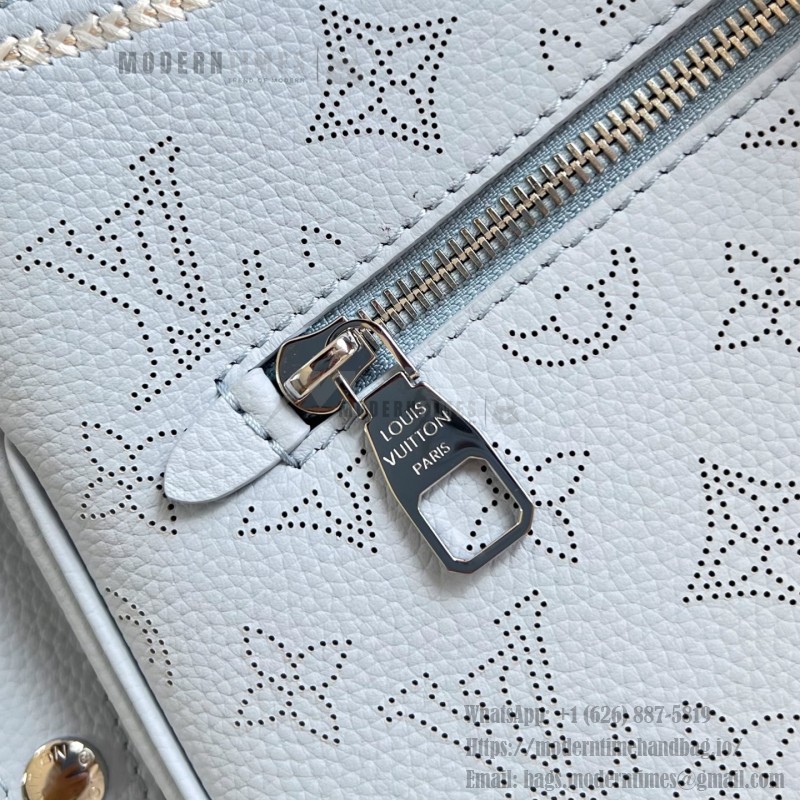 Louis Vuitton All Around Small Bag M28779 Light Blue Monogram perforated leather handbag