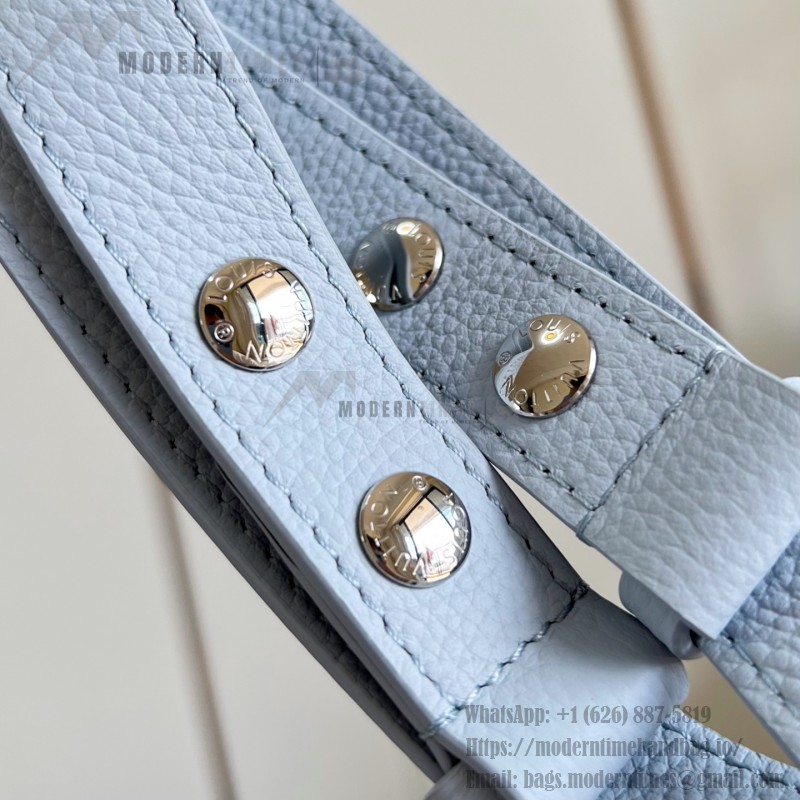 Louis Vuitton All Around Small Bag M28779 Light Blue Monogram perforated leather handbag