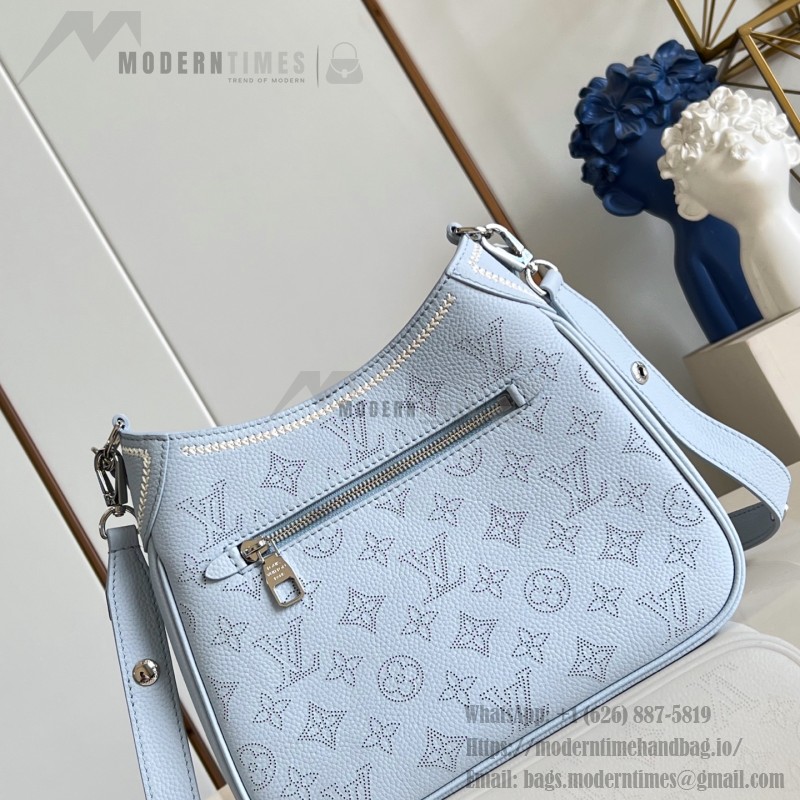 Louis Vuitton All Around Small Bag M28779 Light Blue Monogram perforated leather handbag
