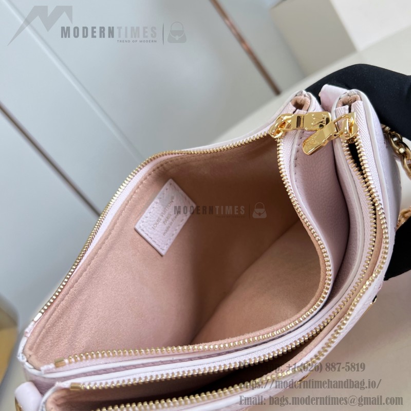 Louis Vuitton Liv Pochette M29495 Monogram Empreinte leather handbag with gold chain and double zip closure