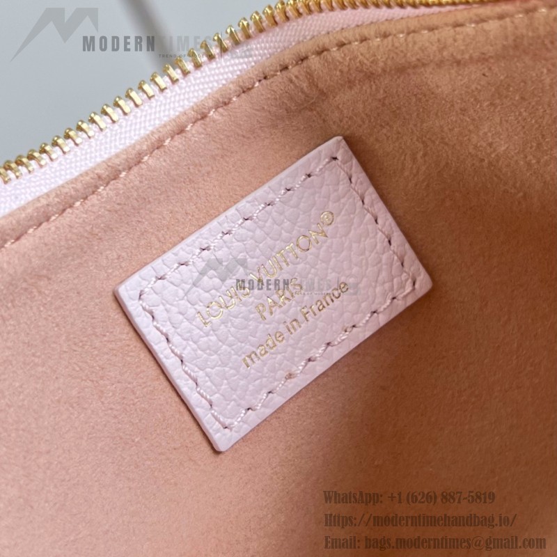 Louis Vuitton Liv Pochette M29495 Monogram Empreinte leather handbag with gold chain and double zip closure