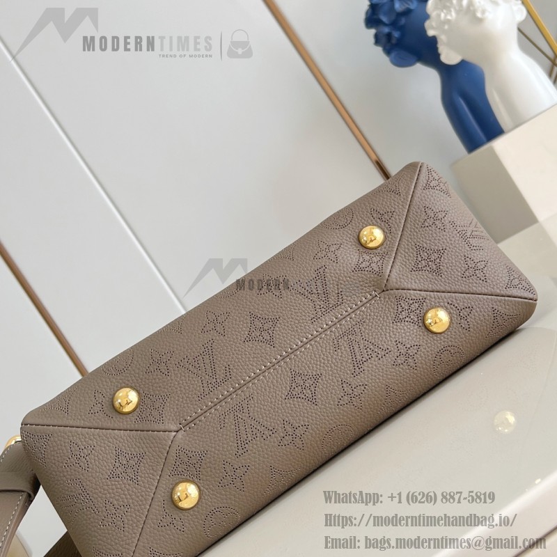 Louis Vuitton Mahina Hand It All Small Bag M24255 perforated calf leather handbag with braided chain handle