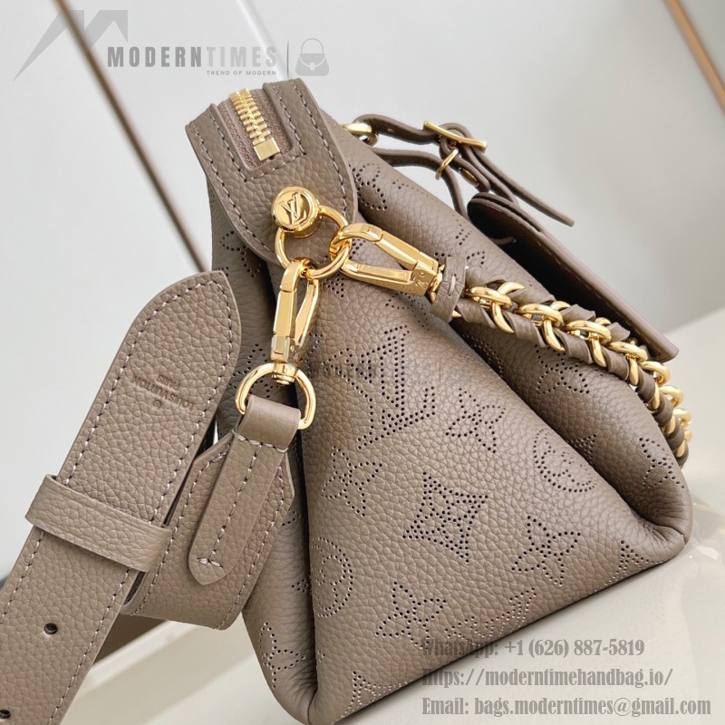 Louis Vuitton Mahina Hand It All Small Bag M24255 perforated calf leather handbag with braided chain handle