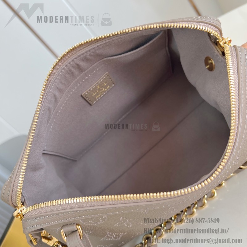 Louis Vuitton Mahina Hand It All Small Bag M24255 perforated calf leather handbag with braided chain handle