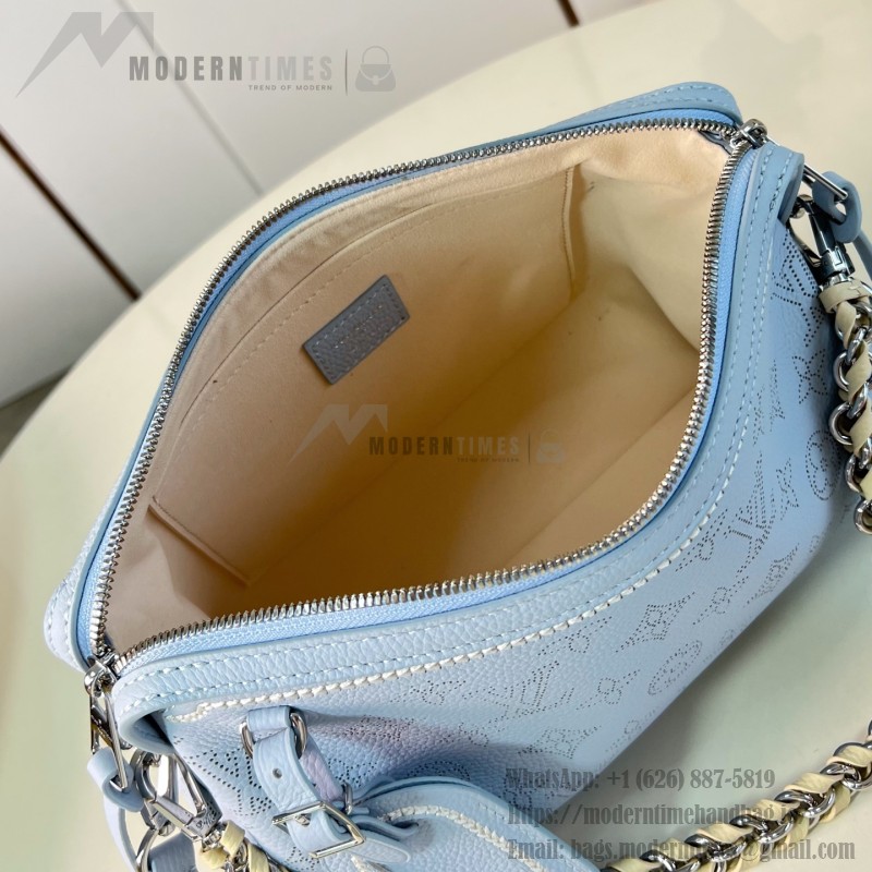 Louis Vuitton Mahina Hand It All Small Bag M24255 perforated calf leather handbag with braided chain handle