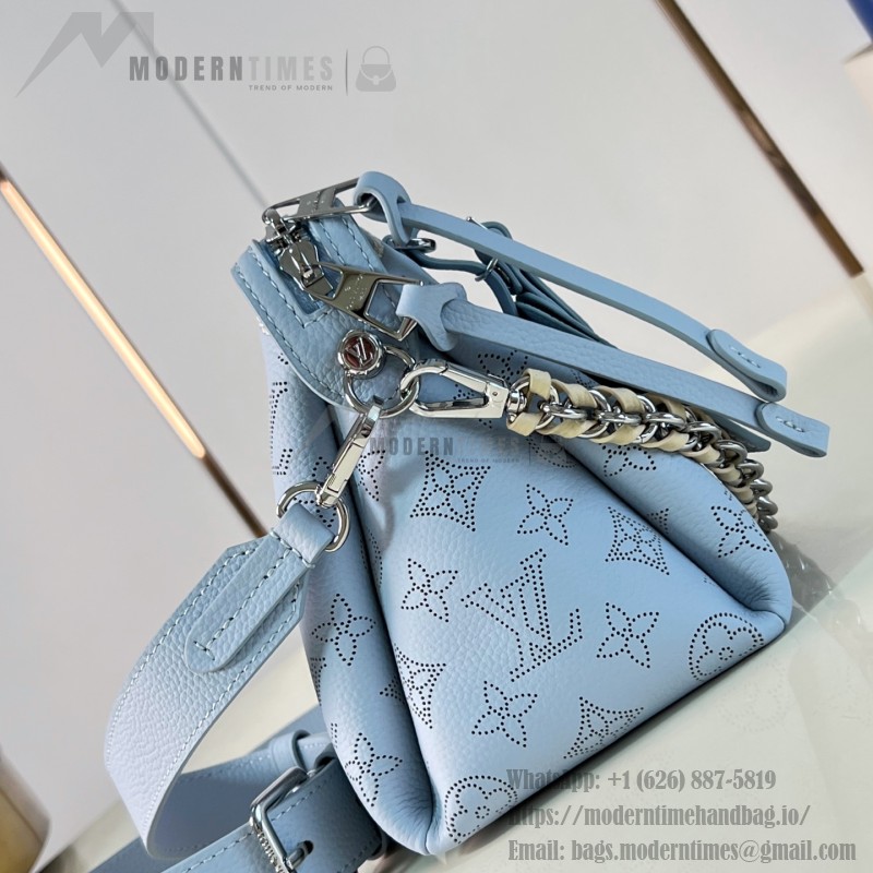 Louis Vuitton Mahina Hand It All Small Bag M24255 perforated calf leather handbag with braided chain handle