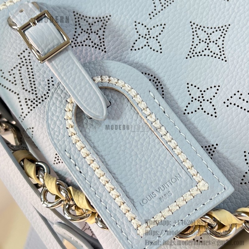Louis Vuitton Mahina Hand It All Small Bag M24255 perforated calf leather handbag with braided chain handle