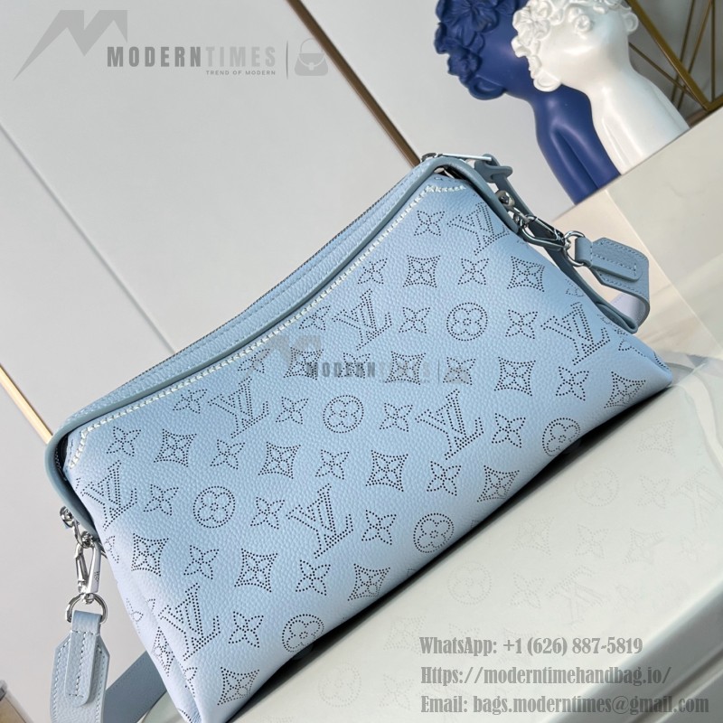 Louis Vuitton Mahina Hand It All Small Bag M24255 perforated calf leather handbag with braided chain handle