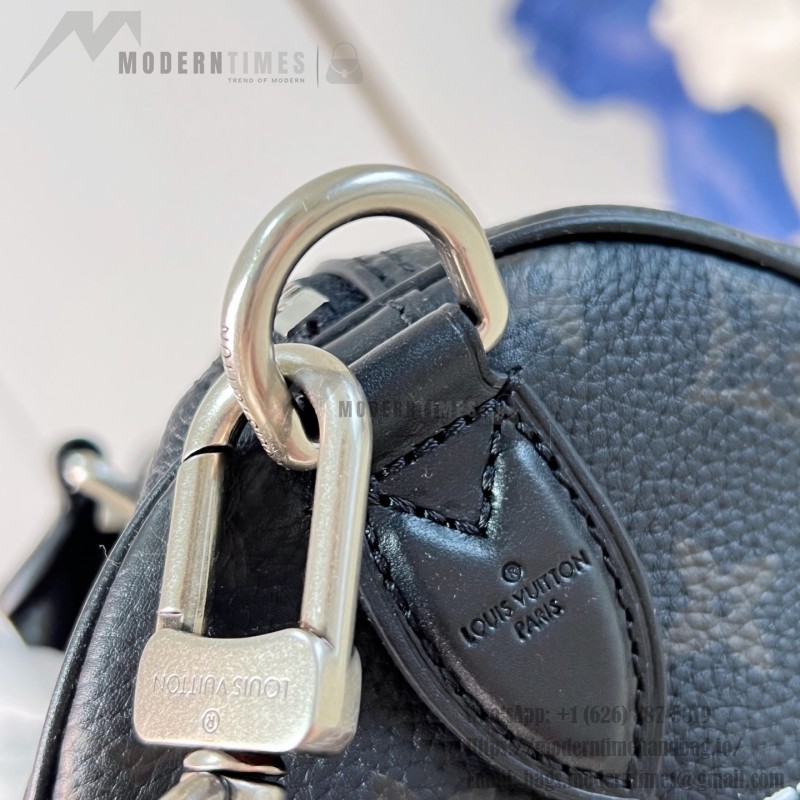 Louis Vuitton Speedy P9 Bandoulière 30 M26180 black studded leather handbag with crystal-inspired details