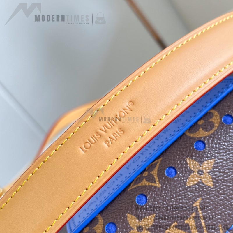  Louis Vuitton Side Trunk Medium Bag M28490 Monogram Perfo canvas handbag with S-lock closure