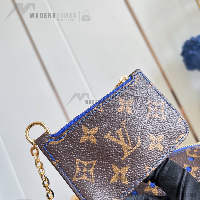  Louis Vuitton Side Trunk Medium Bag M28490 Monogram Perfo canvas handbag with S-lock closure