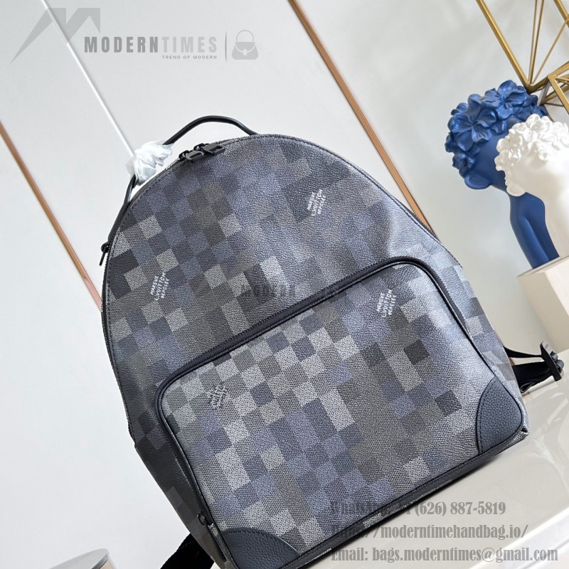 Louis Vuitton Discovery Cargo Backpack M28785 Monogram Midnight coated canvas backpack with front zip pocket