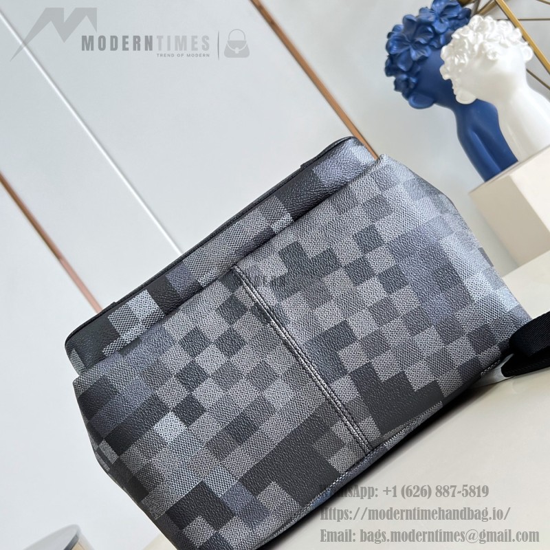 Louis Vuitton Discovery Cargo Backpack M28785 Monogram Midnight coated canvas backpack with front zip pocket