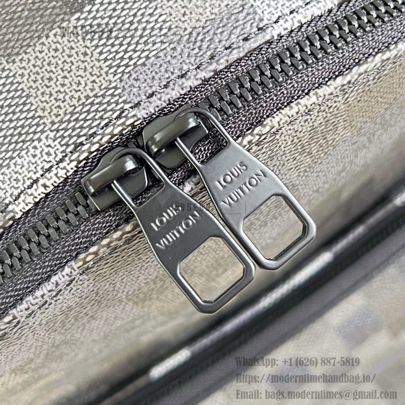 Louis Vuitton Discovery Cargo Backpack M28785 Monogram Midnight coated canvas backpack with front zip pocket