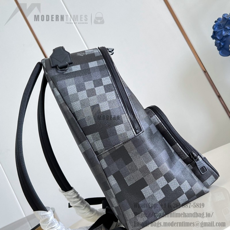 Louis Vuitton Discovery Cargo Backpack M28785 Monogram Midnight coated canvas backpack with front zip pocket
