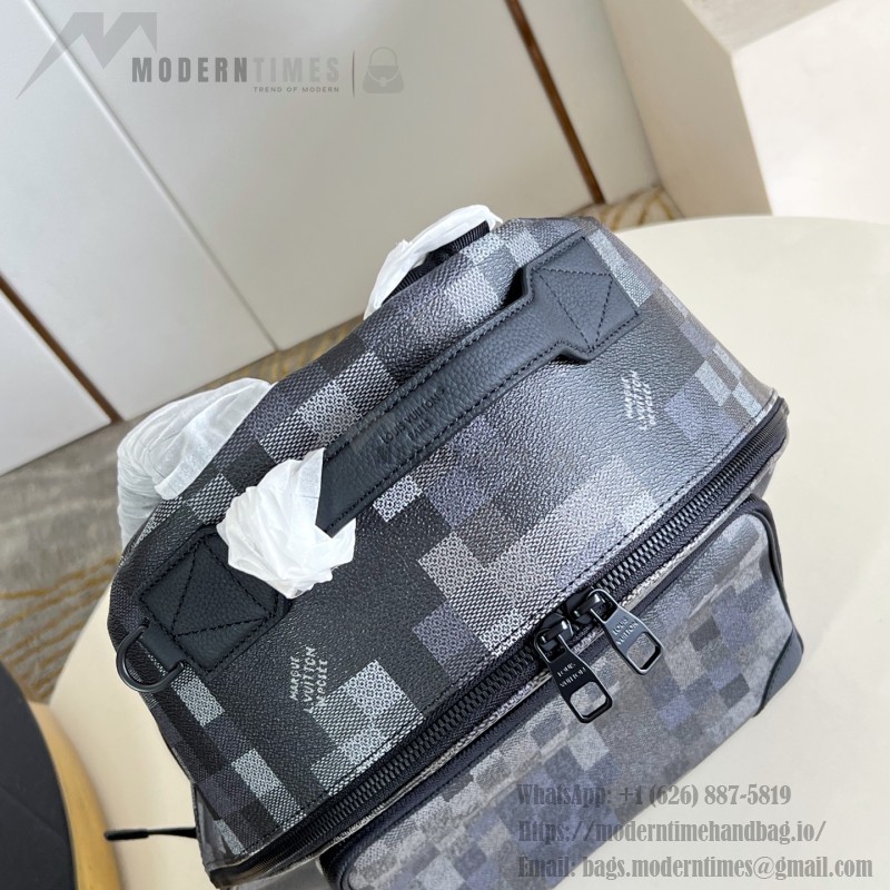 Louis Vuitton Discovery Cargo Backpack M28785 Monogram Midnight coated canvas backpack with front zip pocket