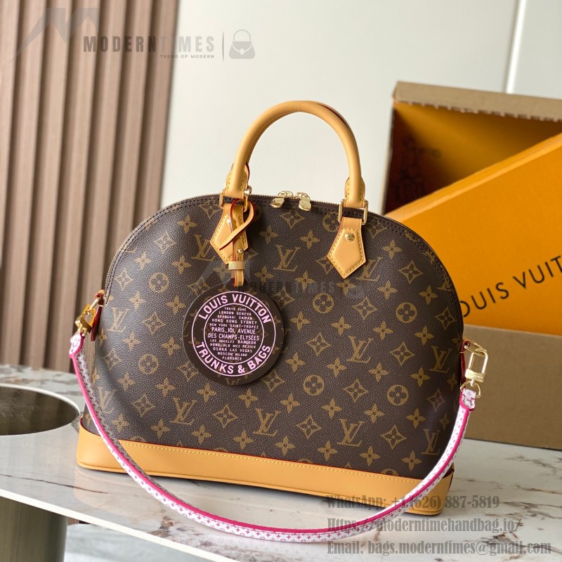 Louis Vuitton Rickshaw M27327 mini handbag replica MB163c version with premium fabric and steel hardware