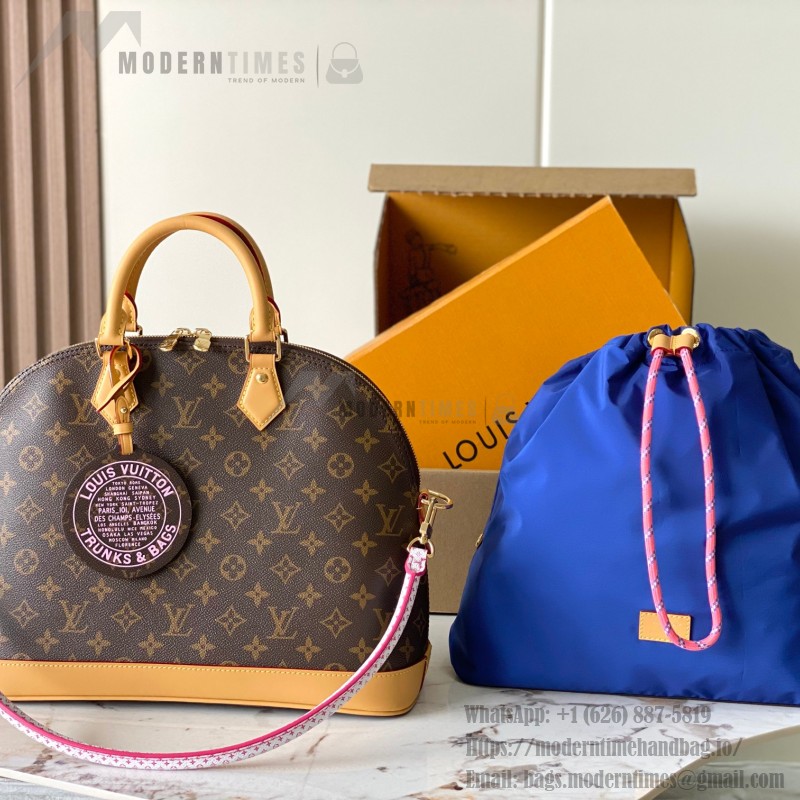 Louis Vuitton Rickshaw M27327 mini handbag replica MB163c version with premium fabric and steel hardware