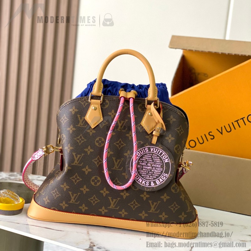 Louis Vuitton Rickshaw M27327 mini handbag replica MB163c version with premium fabric and steel hardware