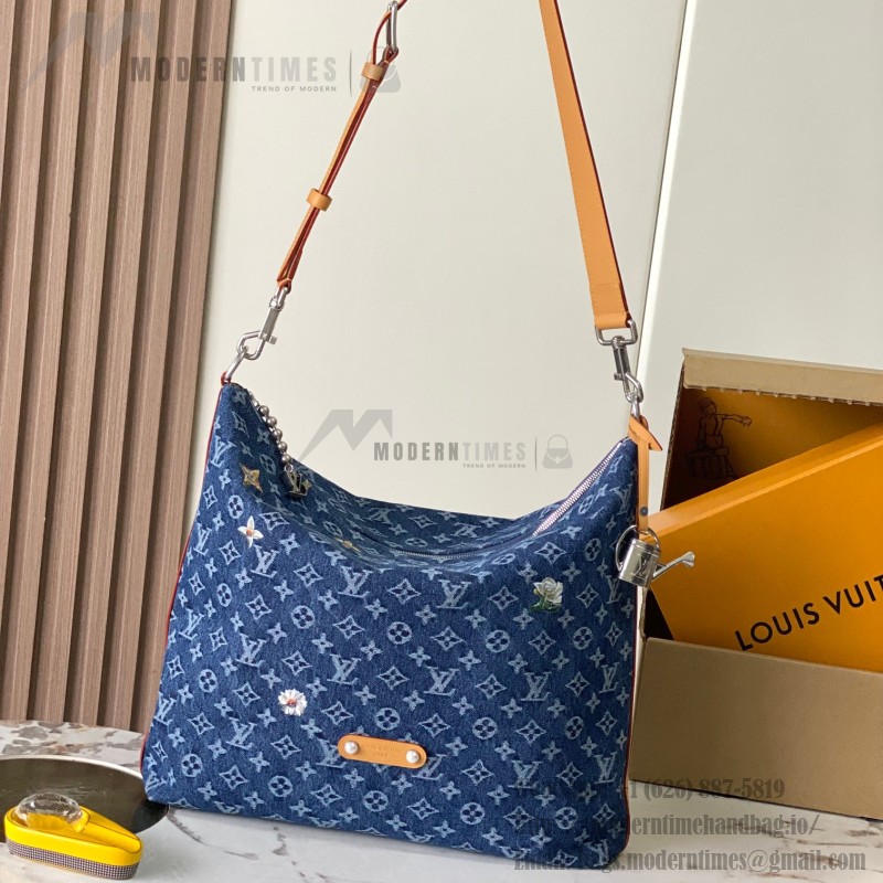 Louis Vuitton Vagabond Hobo M27555 replica handbag premium MB163c chip version 38cm