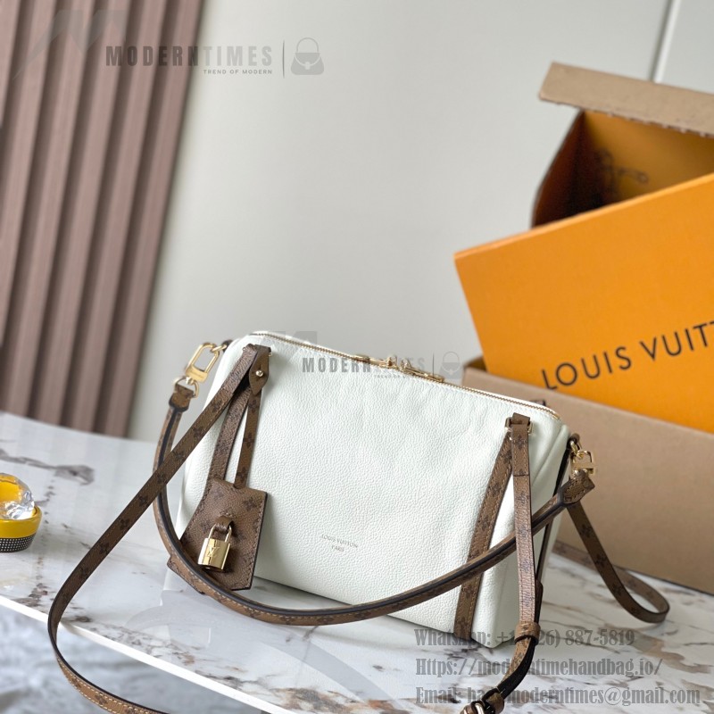  Louis Vuitton Express Small Handbag M29392 white premium replica cowhide leather bag