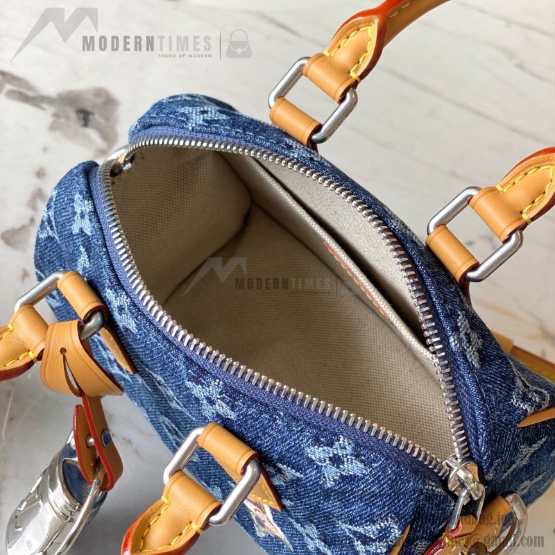 Louis Vuitton Speedy 18 Bandoulière M27557 inspired handbag in premium MB163c leather