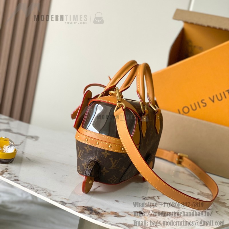 Louis Vuitton Rickshaw Mini M28020 inspired handbag in premium MB163c leather