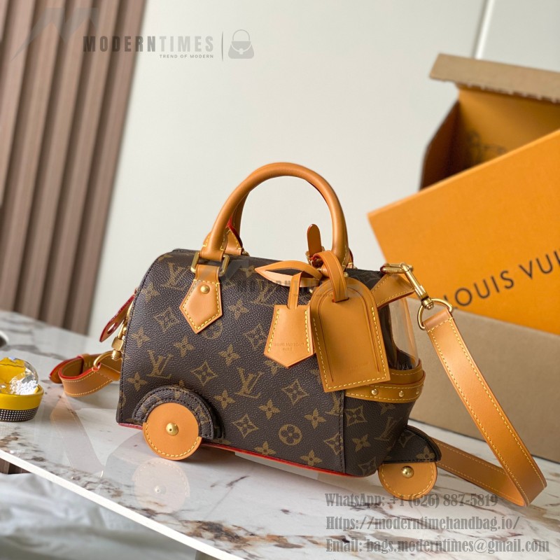 Louis Vuitton Rickshaw Mini M28020 inspired handbag in premium MB163c leather