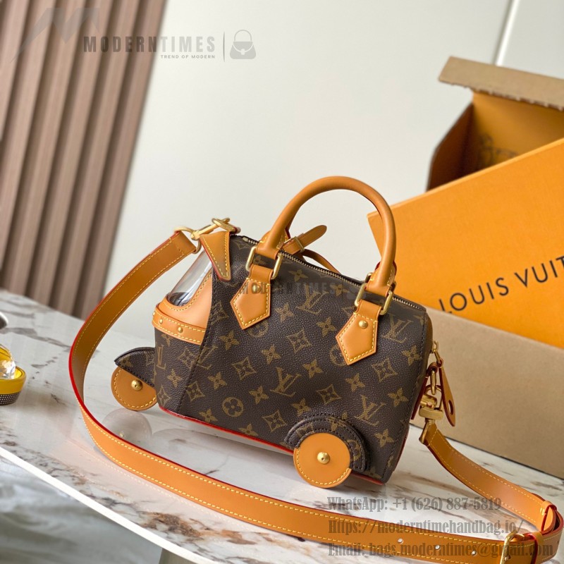 Louis Vuitton Rickshaw Mini M28020 inspired handbag in premium MB163c leather