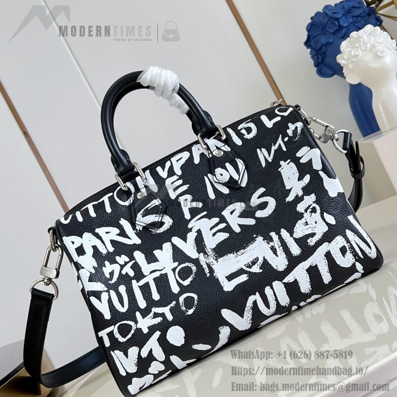 Louis Vuitton Speedy P9 Bandoulière 30 M26175 Nigo graffiti Monogram leather handbag