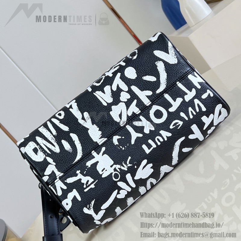 Louis Vuitton Speedy P9 Bandoulière 30 M26175 Nigo graffiti Monogram leather handbag