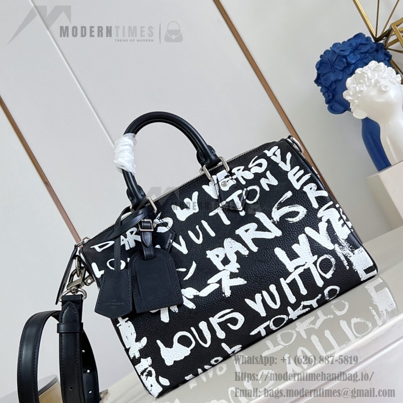 Louis Vuitton Speedy P9 Bandoulière 30 M26175 Nigo graffiti Monogram leather handbag