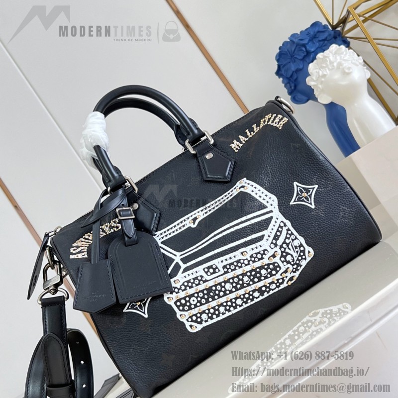 Louis Vuitton Speedy P9 Bandoulière 30 M26175 Nigo graffiti Monogram leather handbag