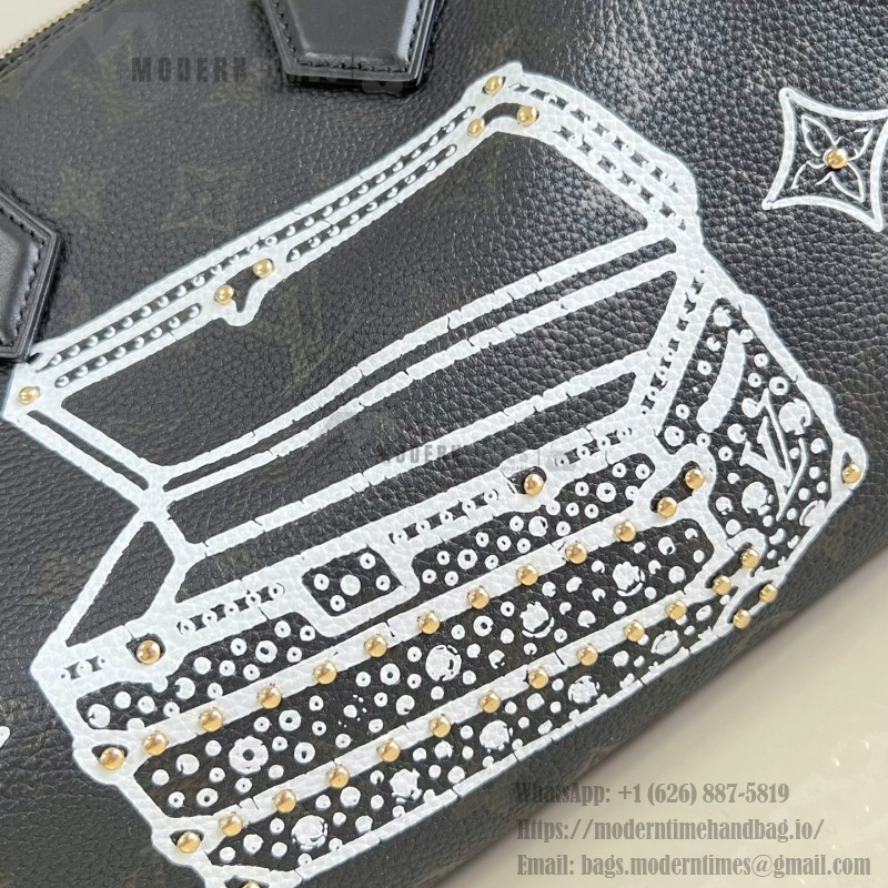 Louis Vuitton Speedy P9 Bandoulière 30 M26175 Nigo graffiti Monogram leather handbag