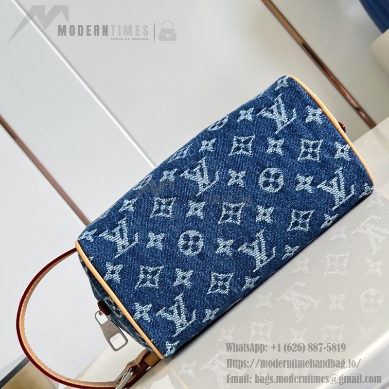 Louis Vuitton Locker Dopp Kit M28363 Monogram denim floral embroidered toiletry bag