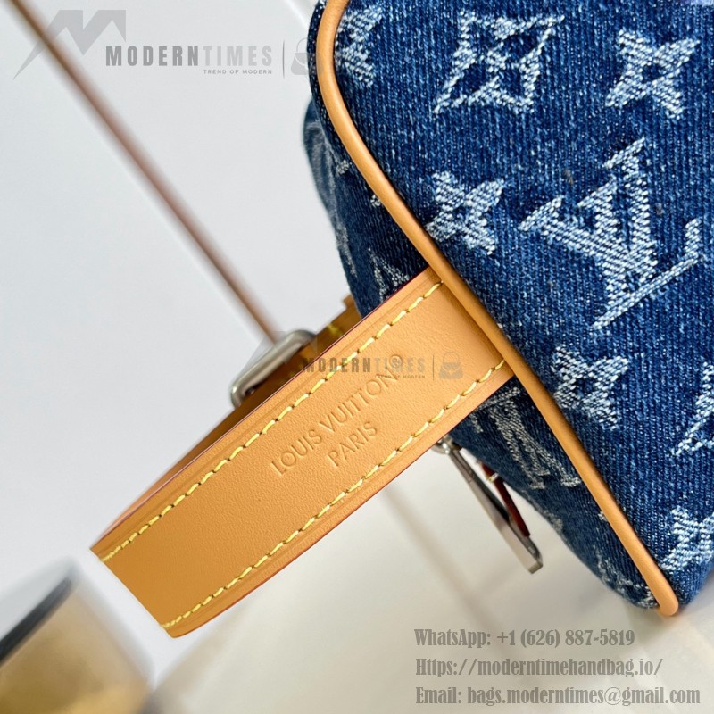 Louis Vuitton Locker Dopp Kit M28363 Monogram denim floral embroidered toiletry bag