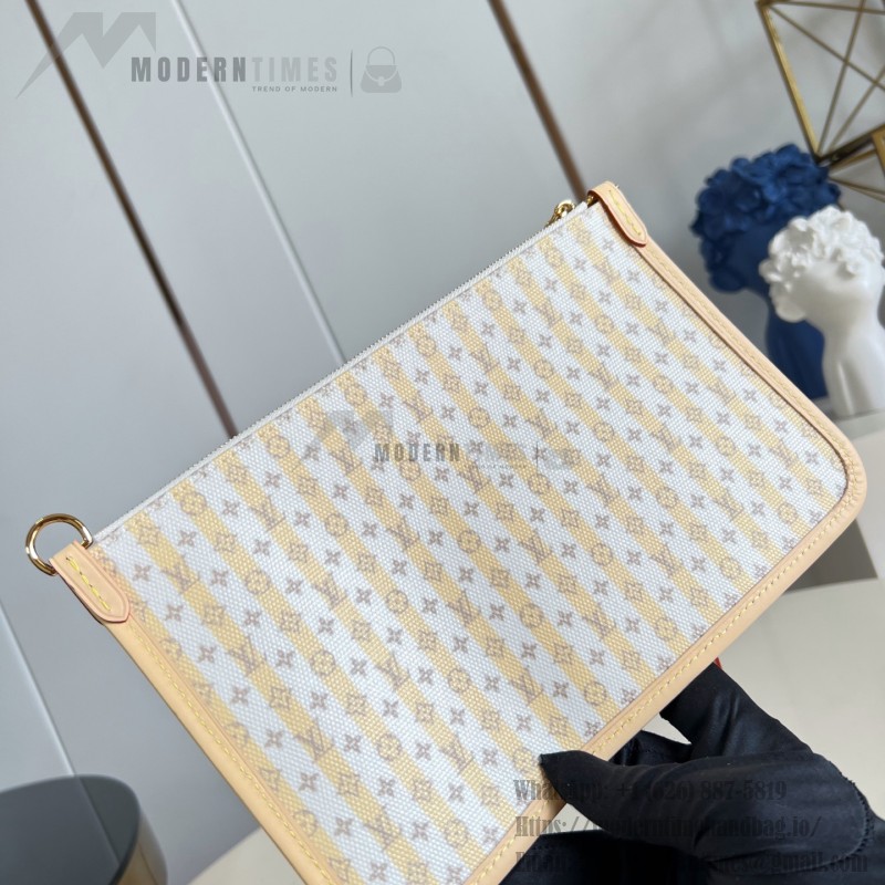  Louis Vuitton LV Stamp Neverfull MM M28457 mini Monogram canvas tote bag with LV Circle charm
