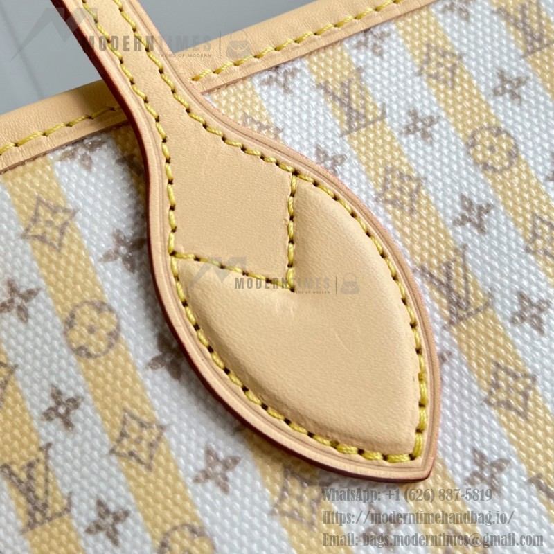  Louis Vuitton LV Stamp Neverfull MM M28457 mini Monogram canvas tote bag with LV Circle charm