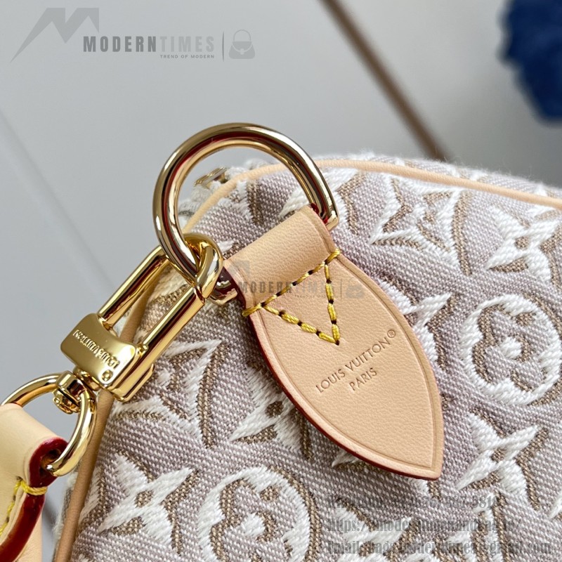 Louis Vuitton Speedy Soft 30 M28479 Monogram Emblème jacquard canvas handbag with braided handles