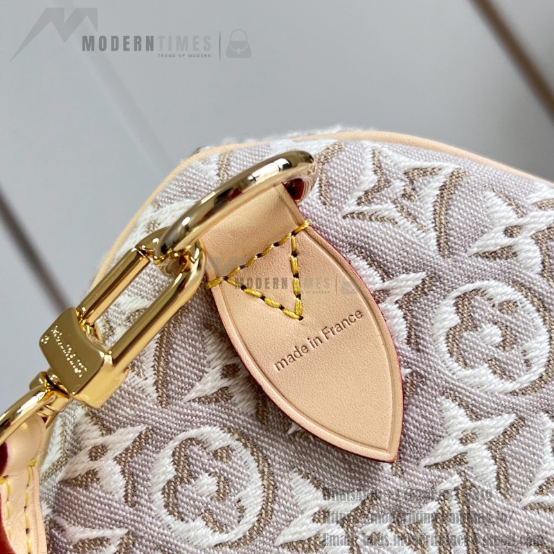 Louis Vuitton Speedy Soft 30 M28479 Monogram Emblème jacquard canvas handbag with braided handles
