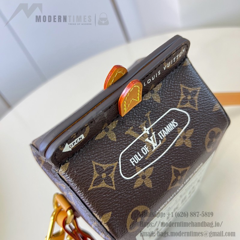 Louis Vuitton Milk M29326 Monogram canvas milk carton crossbody bag with removable leather strap